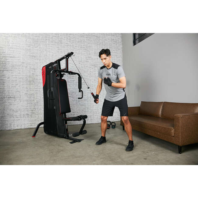 Rögzített mozgású edzőgép testépítéshez Home Gym Compact DOMYOS Decathlon