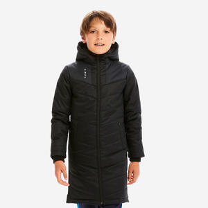 PARKA LARGA DE FÚTBOL NIÑOS NEGRO