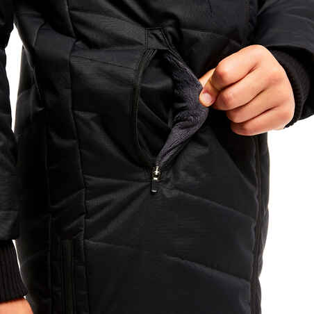 Kids' Football Long Parka TRX - Black