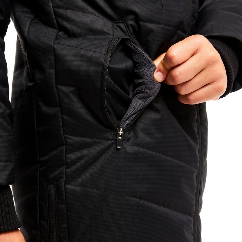 Parka lungo calcio bambino TRX nero