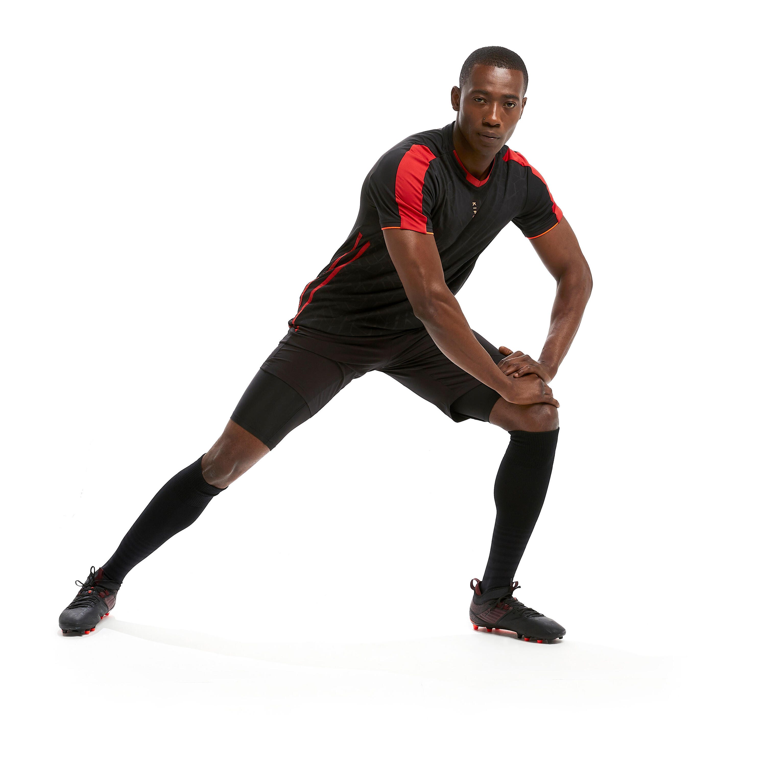 Adult 3-in-1 Football Shorts Traxium - Black/Red 9/9
