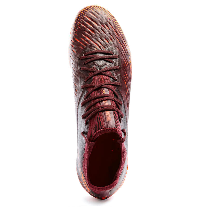 Scarpe calcio CLR FG bordeaux-arancione