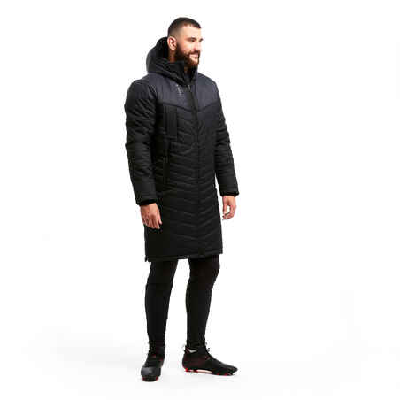 Adult Long Football Parka - Black