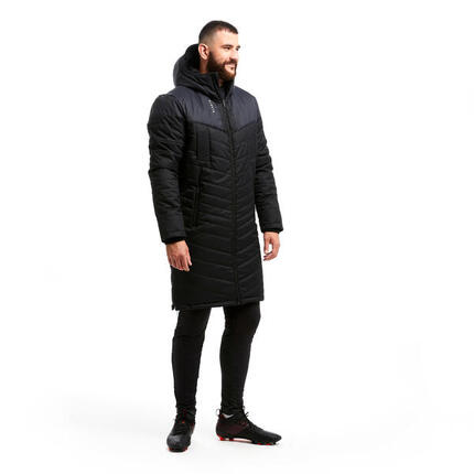 Damen/Herren Fußball Parka lang - Traxium schwarz