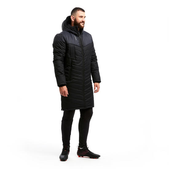 Damen/Herren Fußball Parka lang - Traxium schwarz