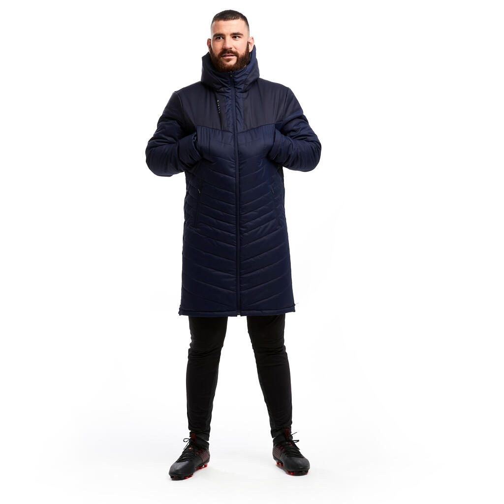 Damen/Herren Fussball Parka lang - Traxium schwarz