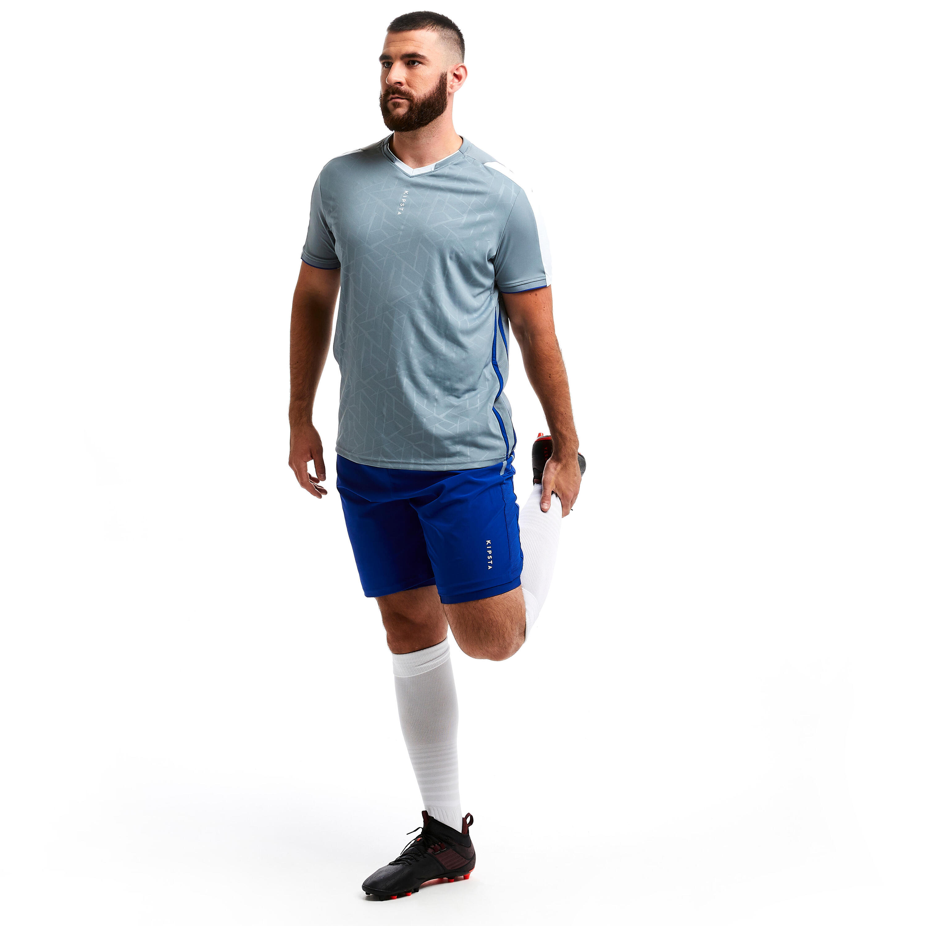 Pantalons curts de futbol adult Kipsta F540 blau 7/14
