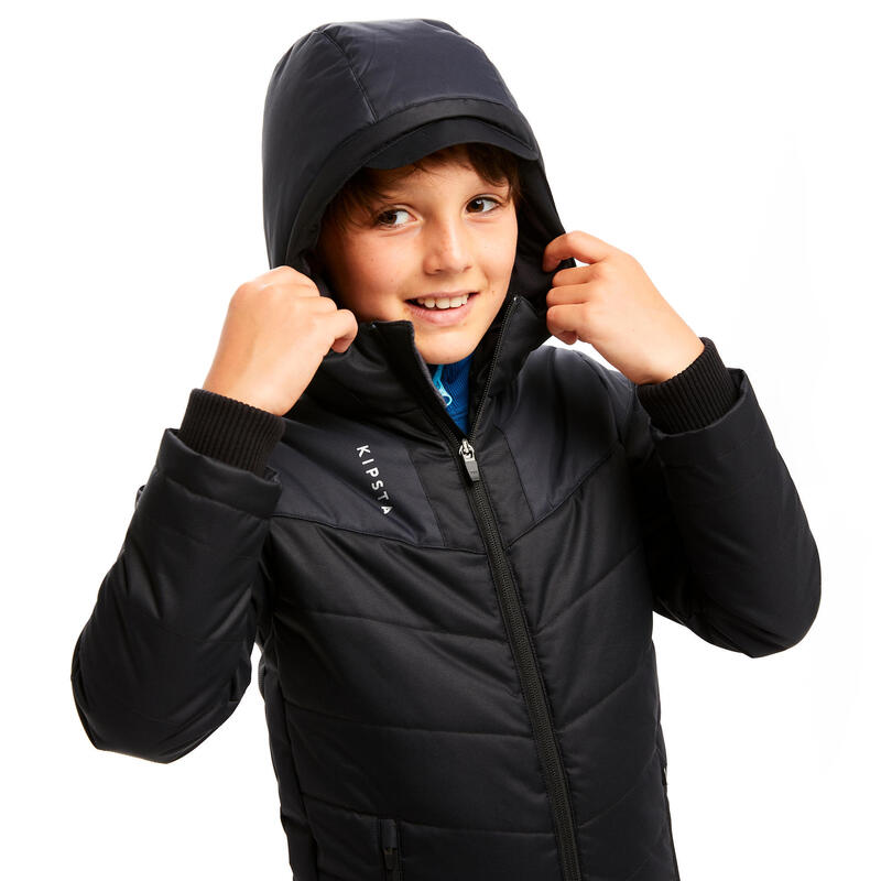 Kinder Fussball Parka lang - Traxium schwarz