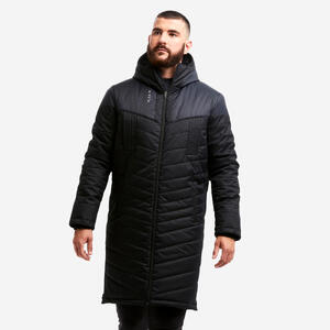 Parka larga de fútbol adulto negro