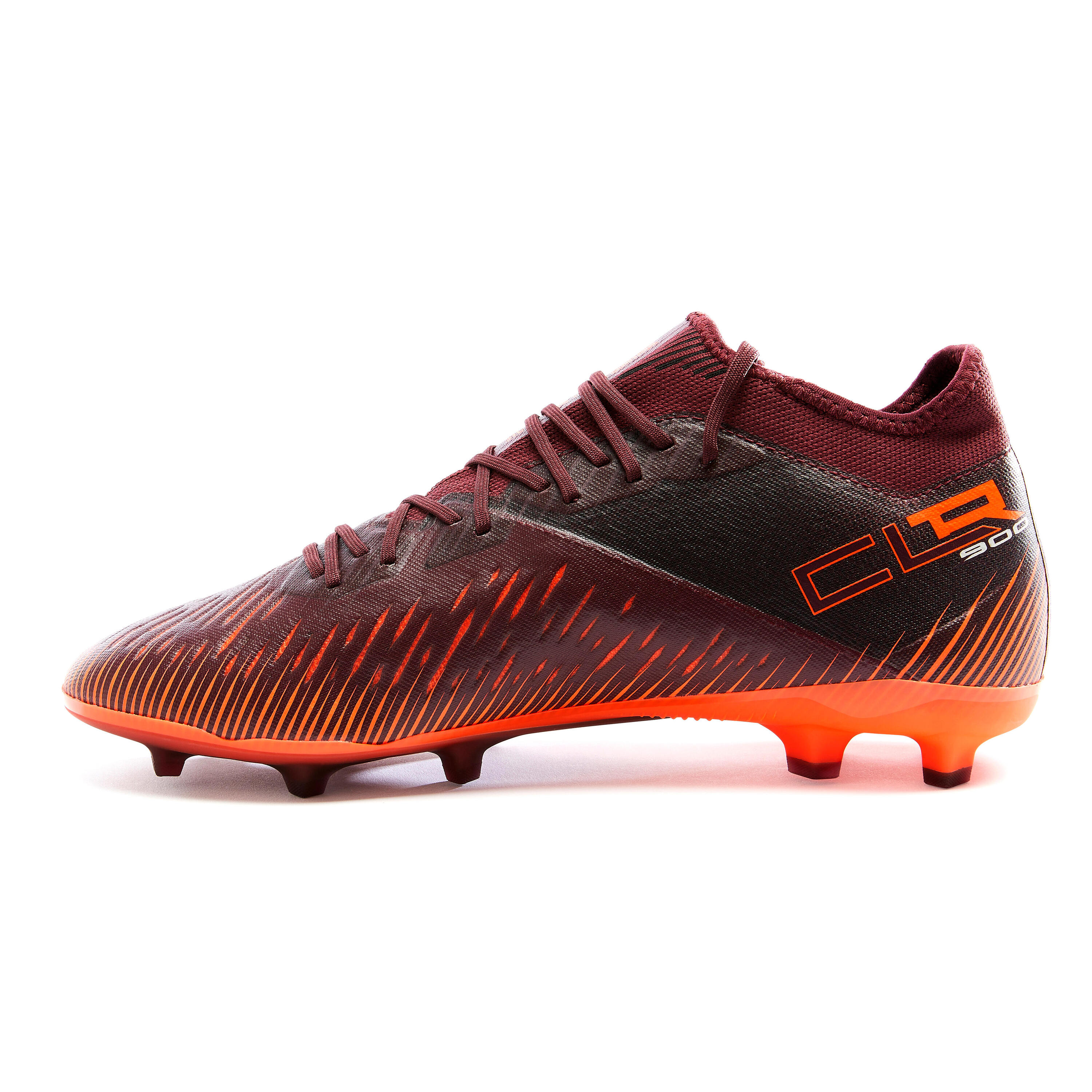 Scarpe calcio CLR FG bordeaux-arancione 8/8