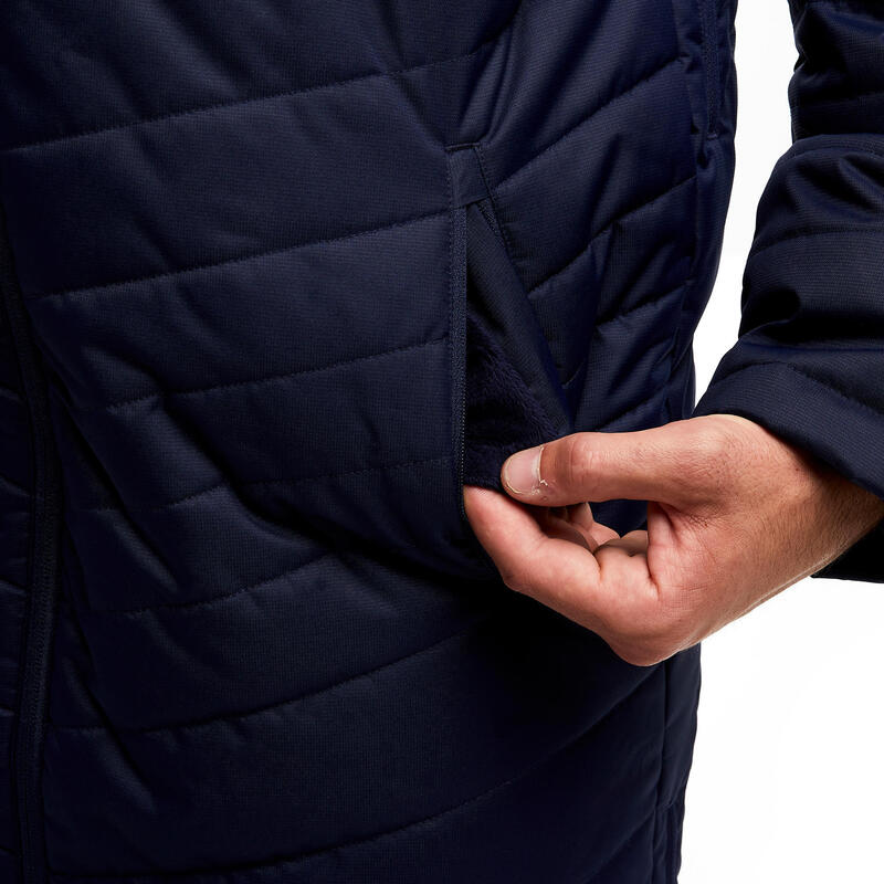 Parka de football longue adulte bleu foncé