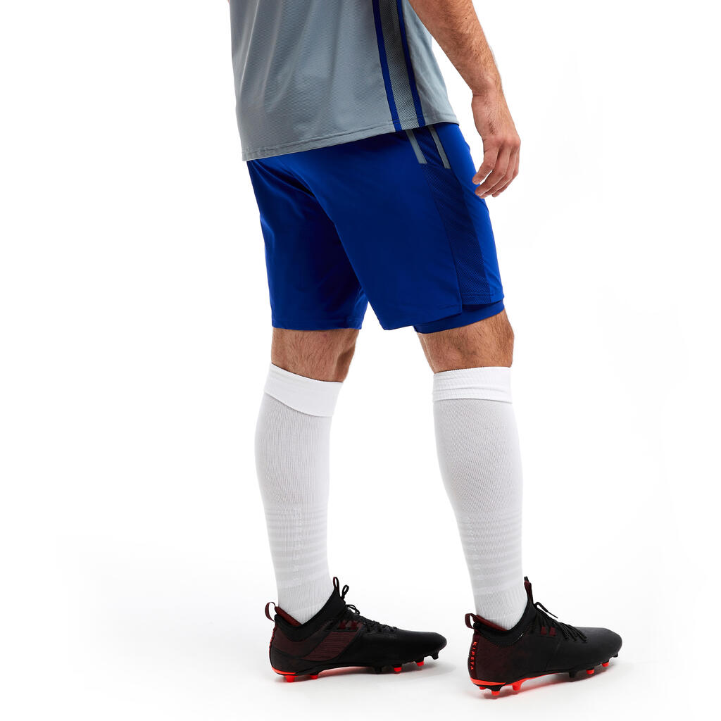 Adult 3-in-1 Football Shorts Traxium - Blue