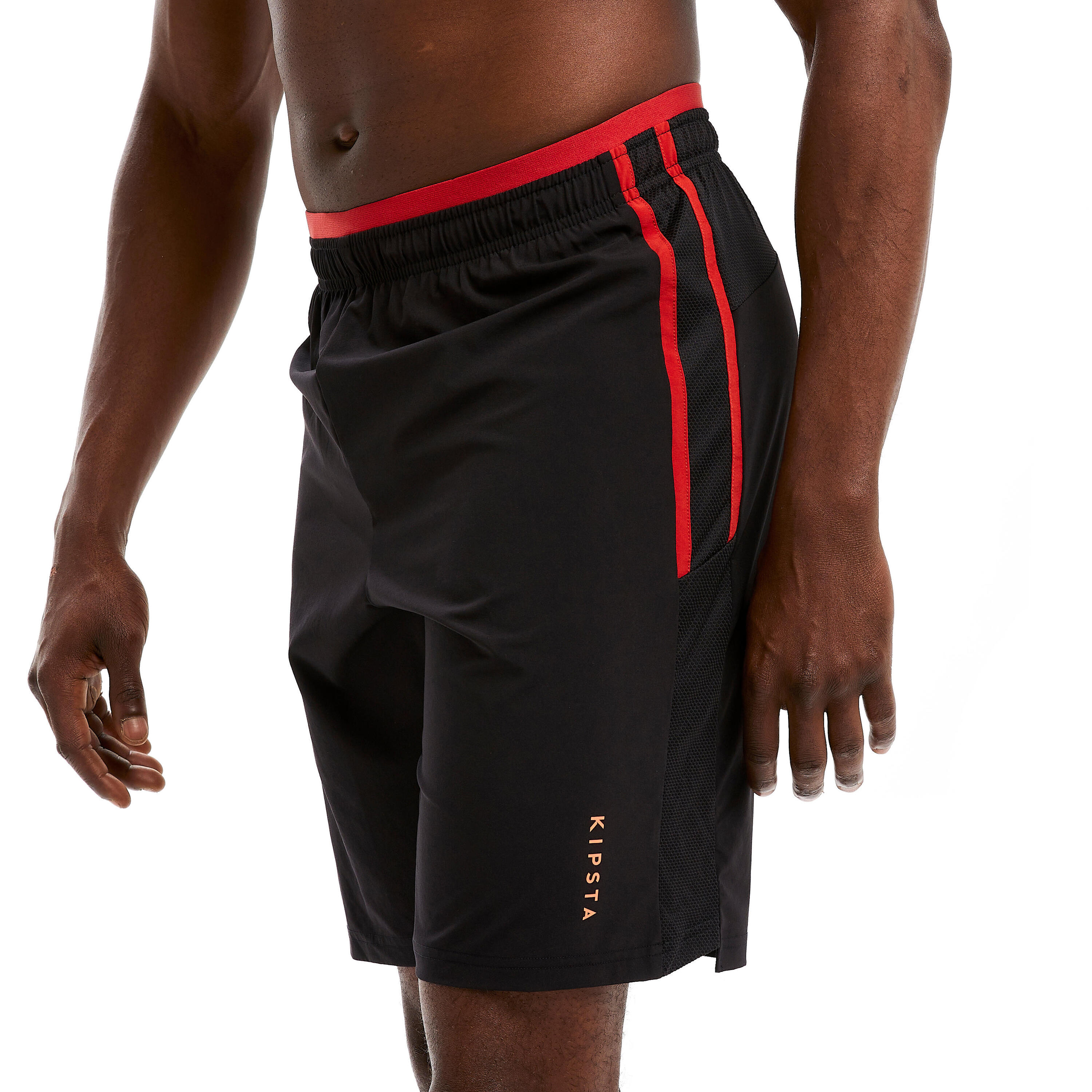 Adult 3-in-1 Football Shorts Traxium - Black/Red 7/9