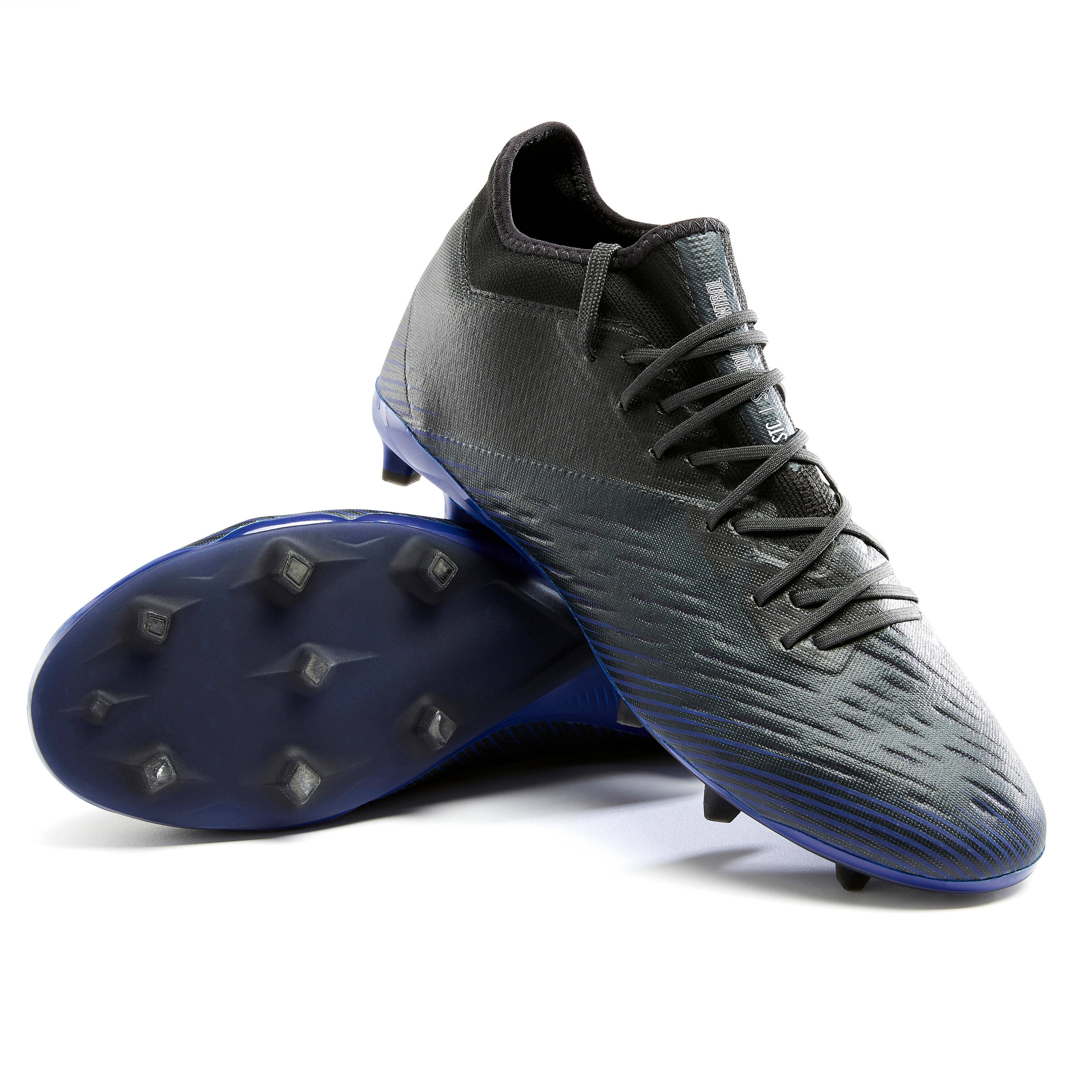 Mens Football Shoes CLR900 Grass - Black/Blue -  4