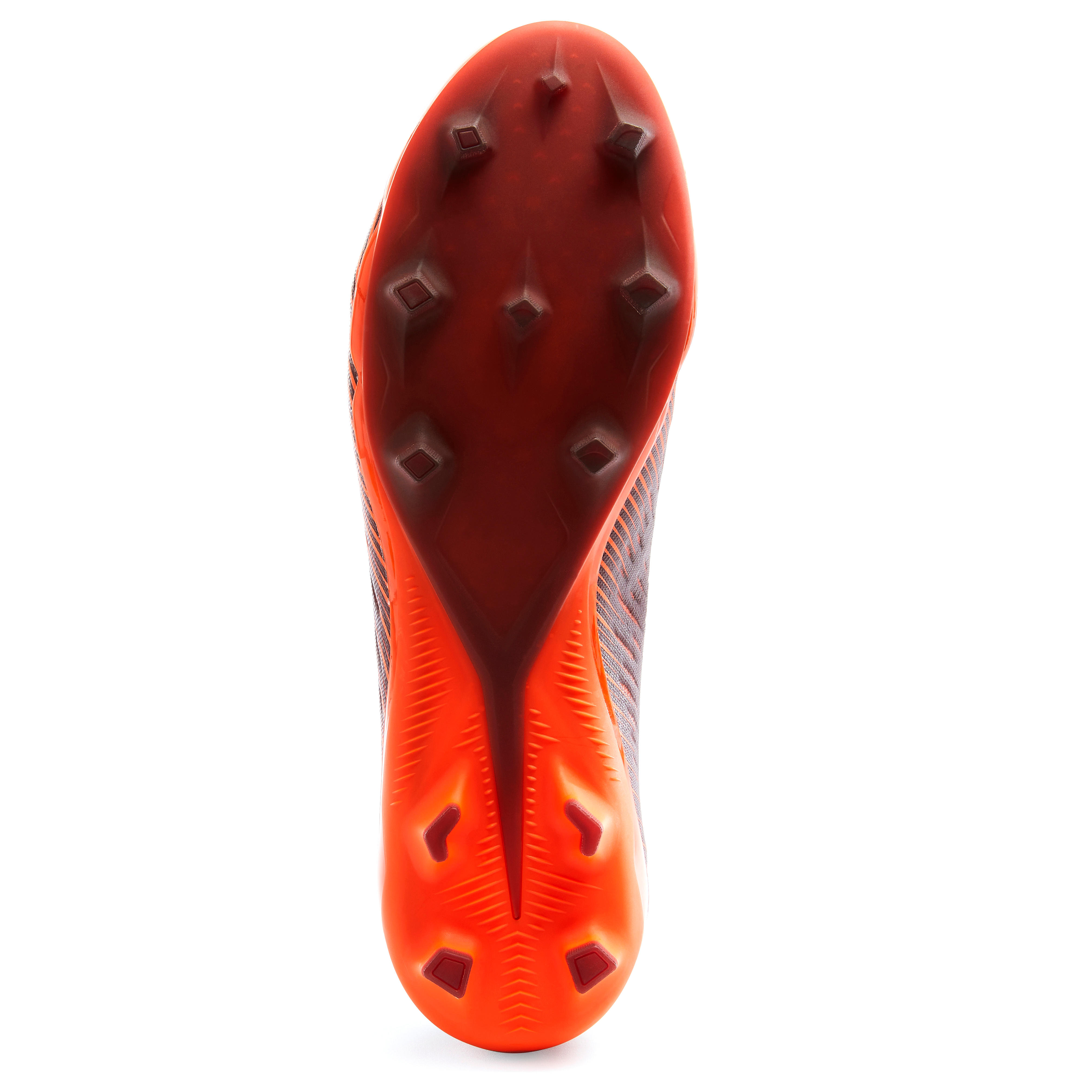 Бутсы футбольные взрослые CLR FG оранжевые KIPSTA