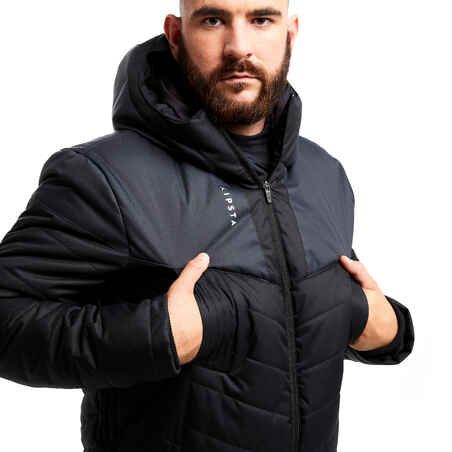 Adult Long Football Parka - Black