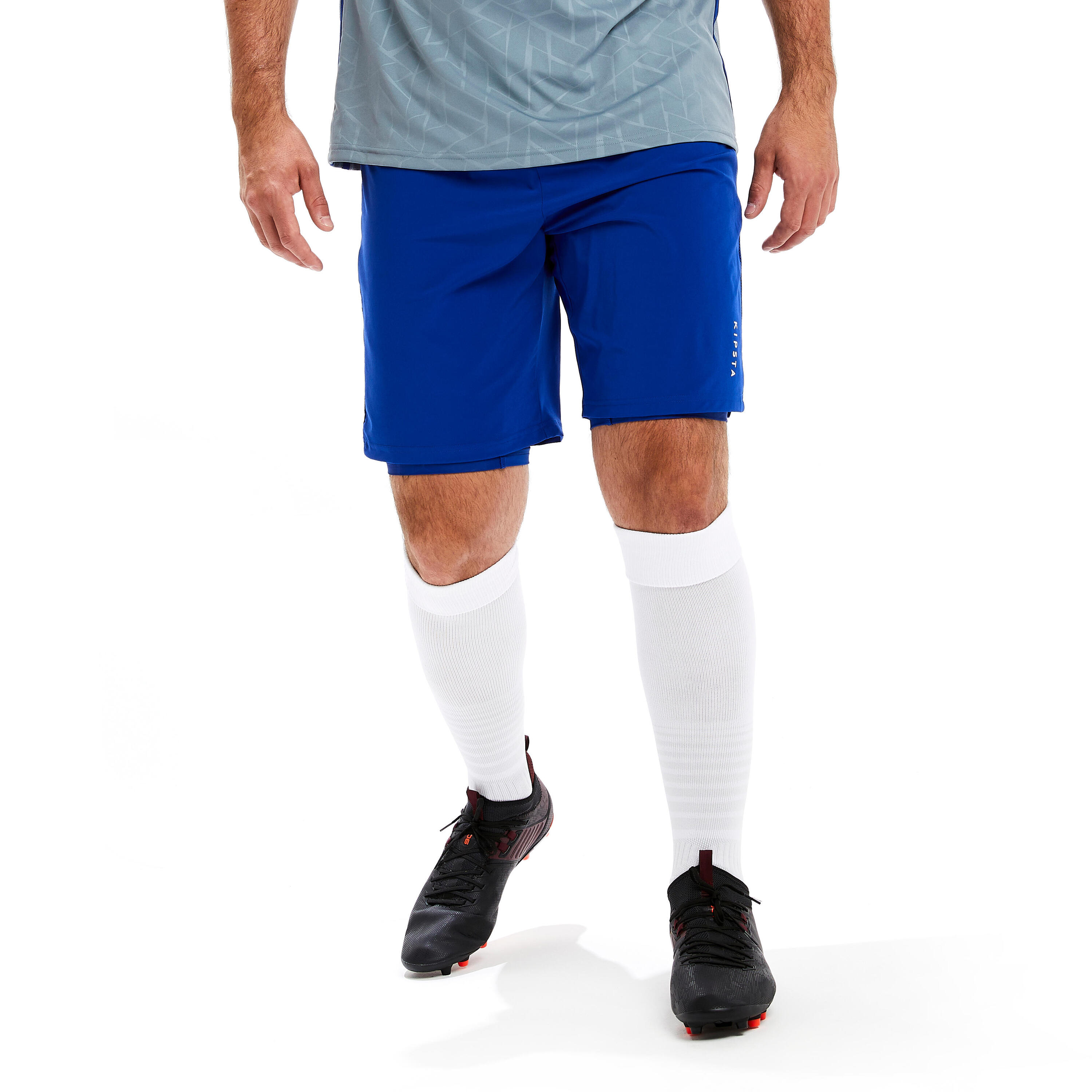 KIPSTA Pantalón corto de fútbol Adulto Kipsta F540 azul