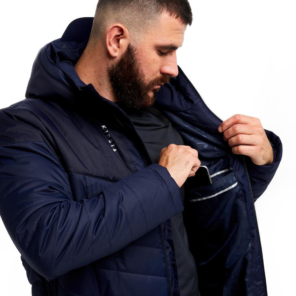 Adult Long Football Parka - Black