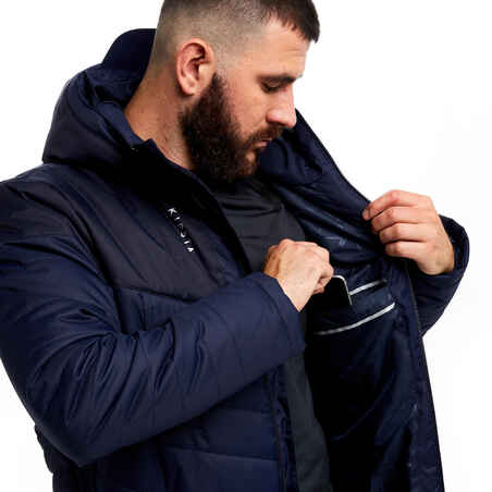 Adult Long Football Parka - Dark Blue