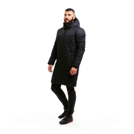 Adult Long Football Parka - Black