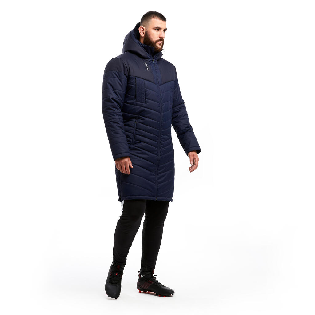 Adult Long Football Parka - Black