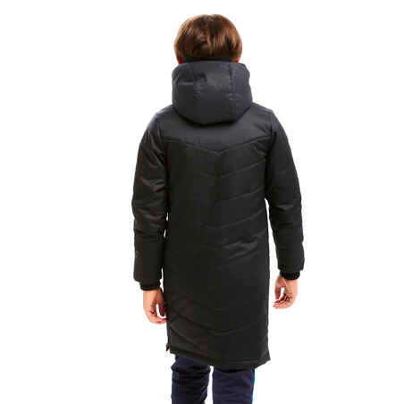 Kids' Football Long Parka TRX - Black