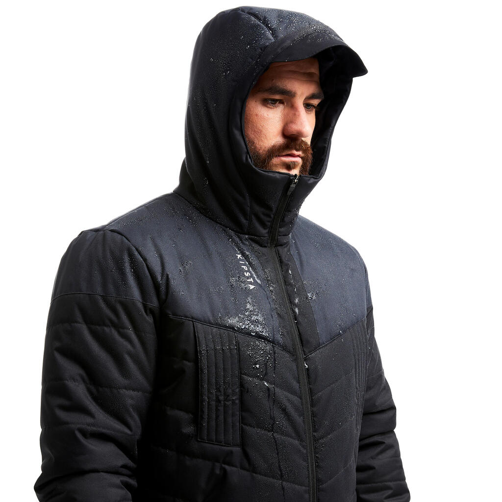 Adult Long Football Parka - Black