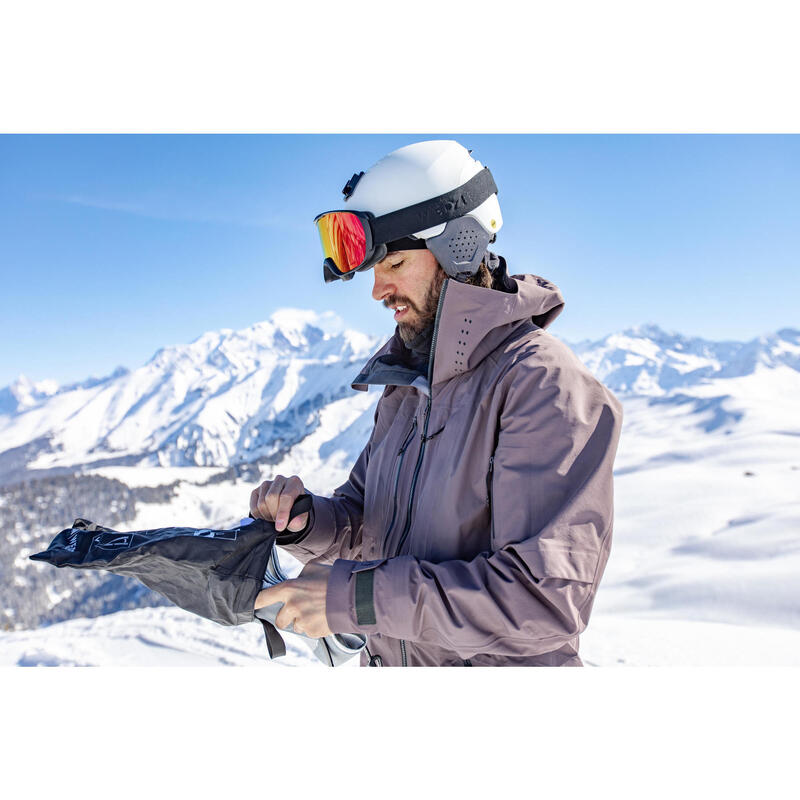 MASQUE DE SKI SNOWBOARD PHOTOCHROMIQUE TOUS TEMPS JUNIOR ADULTE-G 500 PH-NOIR