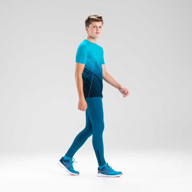Gyerek póló futáshoz KIPRUN SKINCARE, kék 
