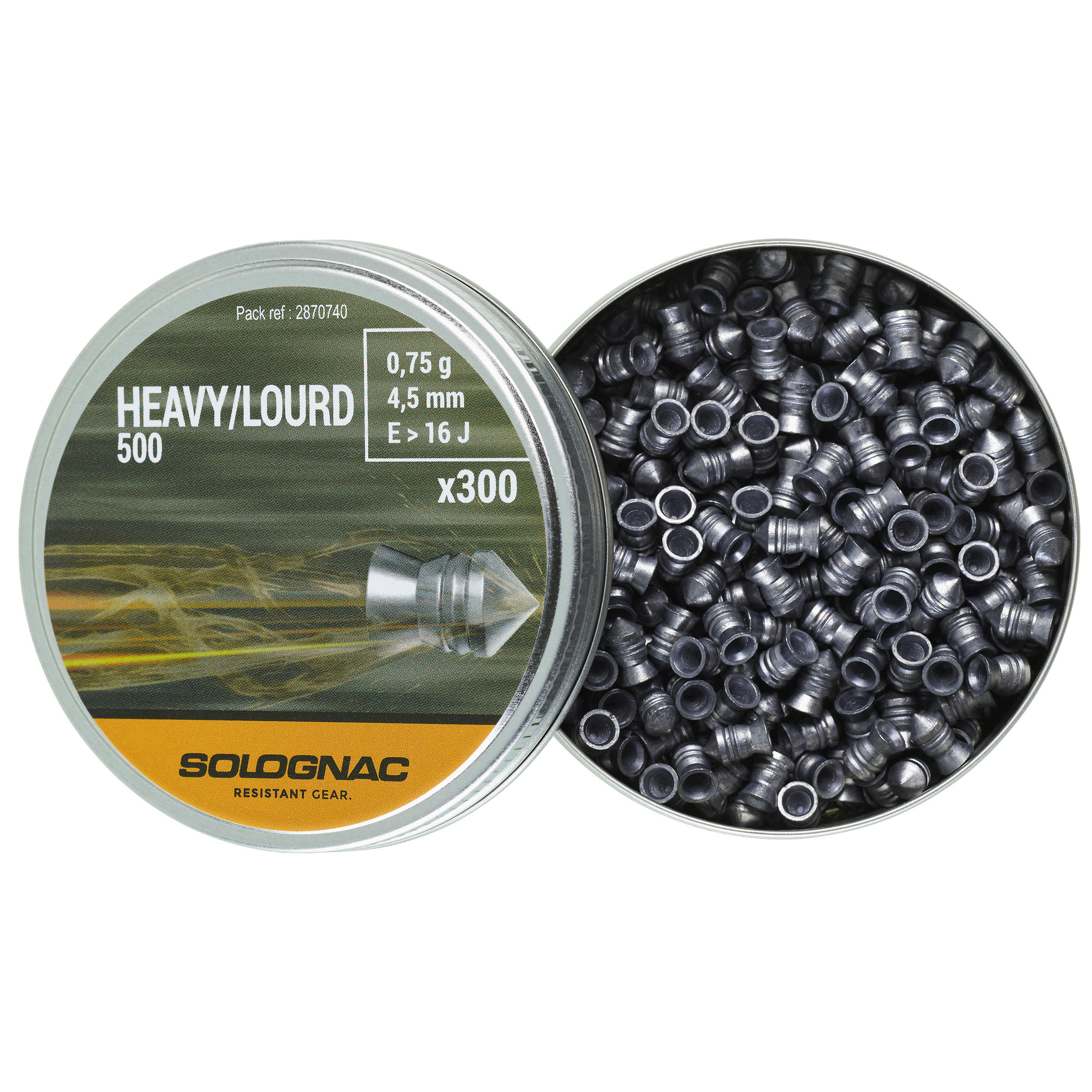 Luftgewehrmunition 500 schwer 4,5 mm x300 3/4