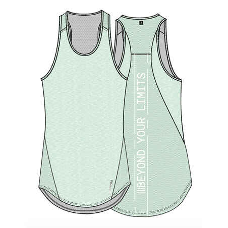 Long Fitness Tank Top - Green