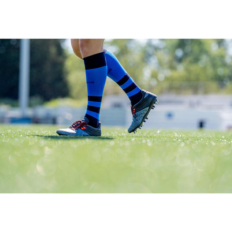 Ghete Rugby Hybride ADVANCE R500 SG Gri-Portocaliu Bărbați