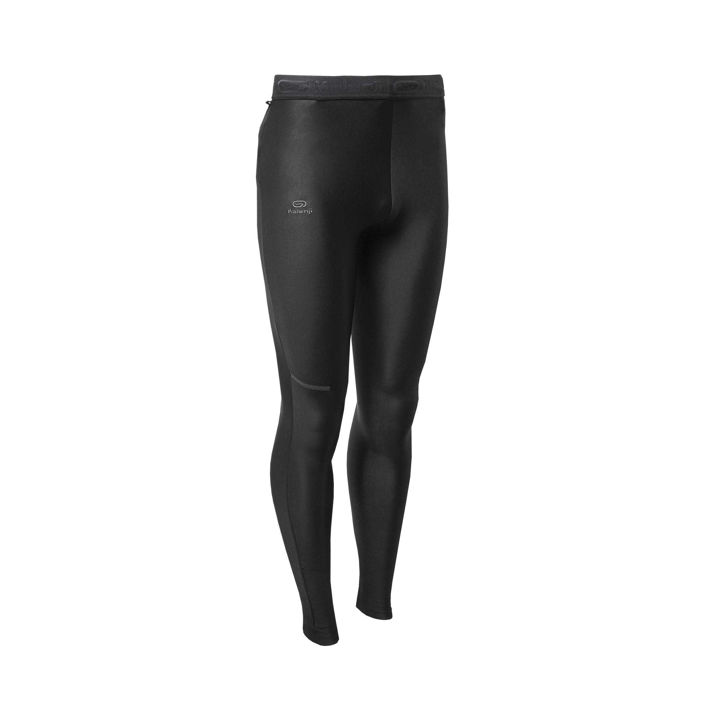 Men's Warm Running Tights -  Black - KALENJI