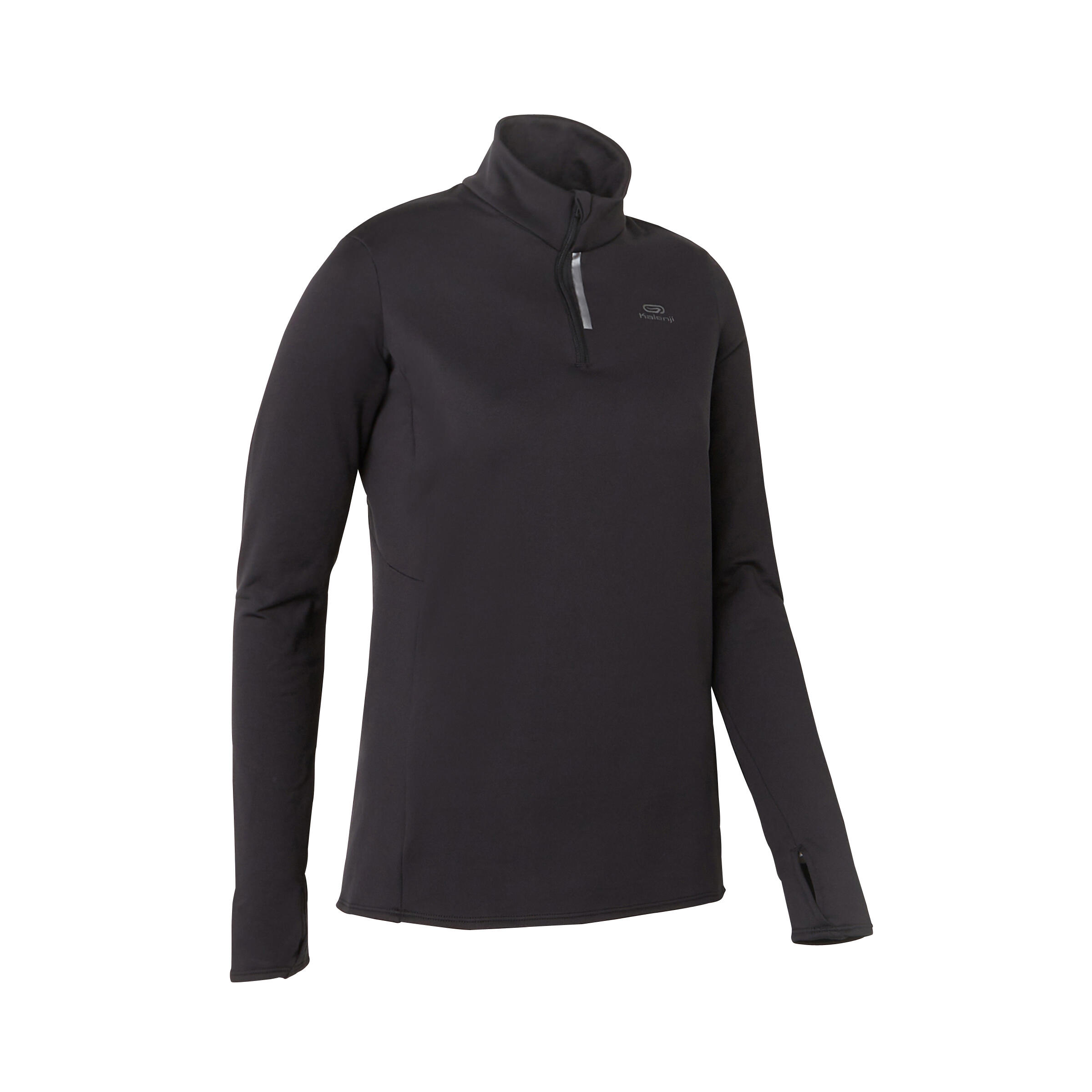 

Zip Run Warm Women'S Long-Sleeved Running T-Shirt - Black -  By KALENJI | Decathlon