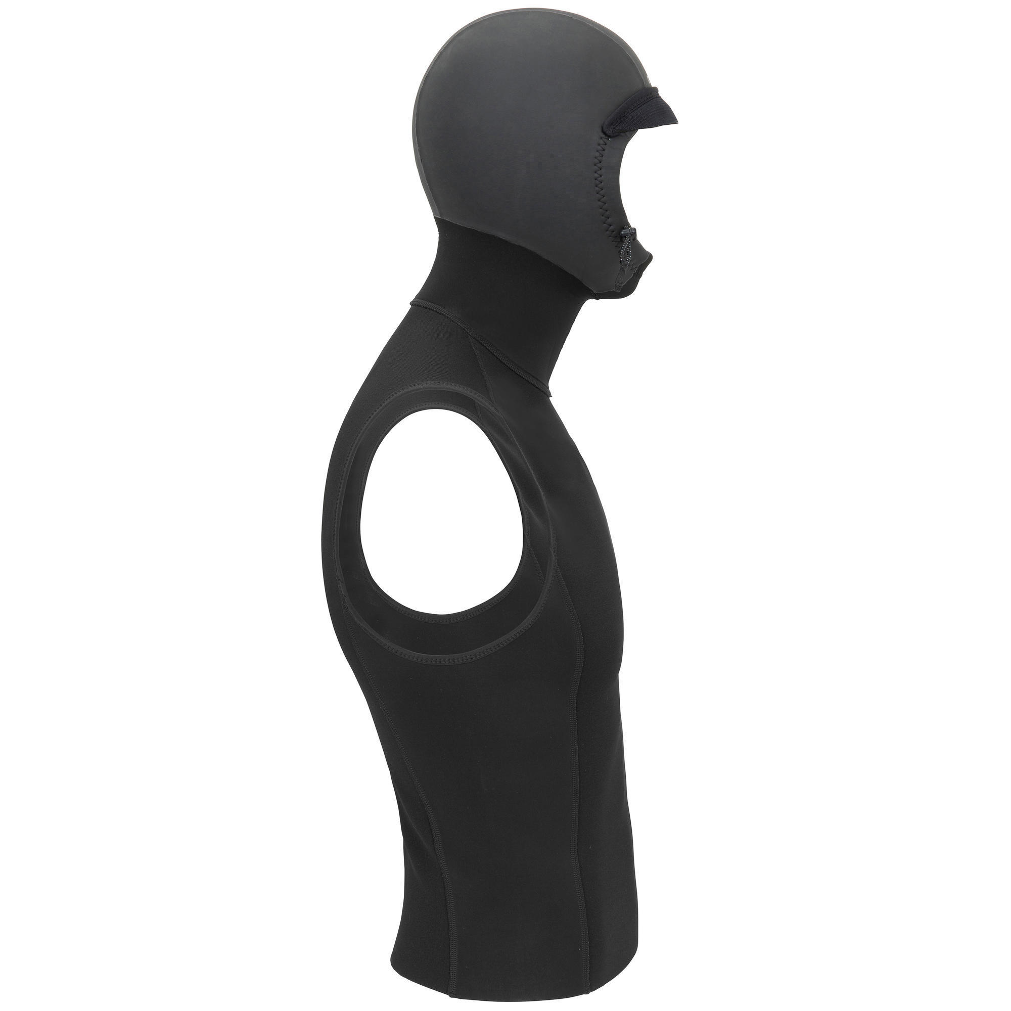 Neoprene top 1 mm with integrated surf hood 2 mm