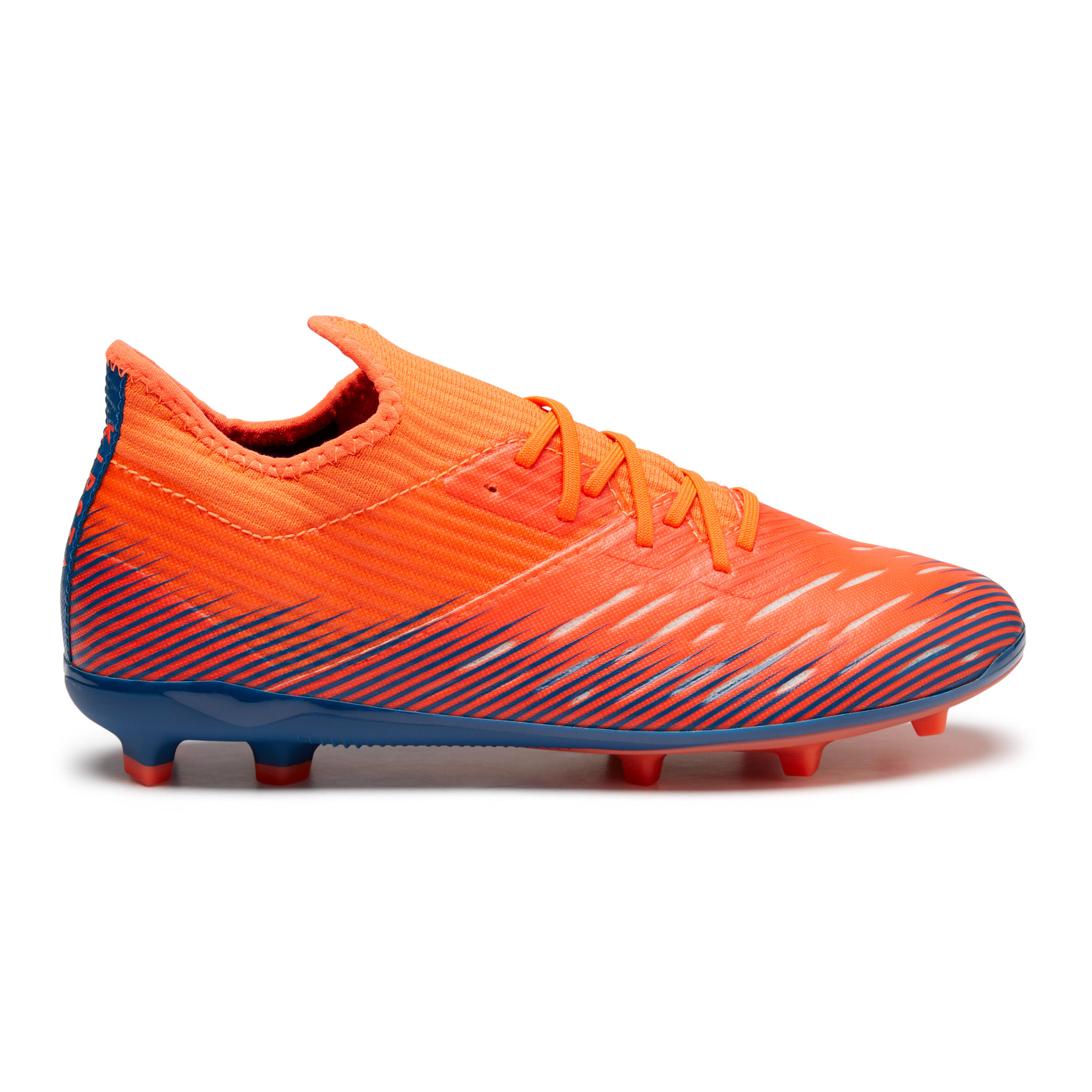 orange kids football boots