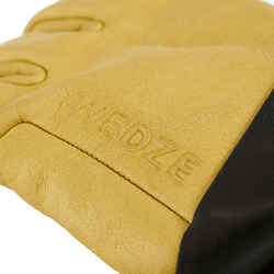 ADULT SKI GLOVES FREERIDE 550 HONEY/BLACK