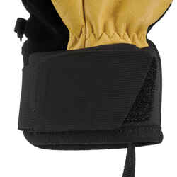 ADULT SKI GLOVES FREERIDE 550 HONEY/BLACK