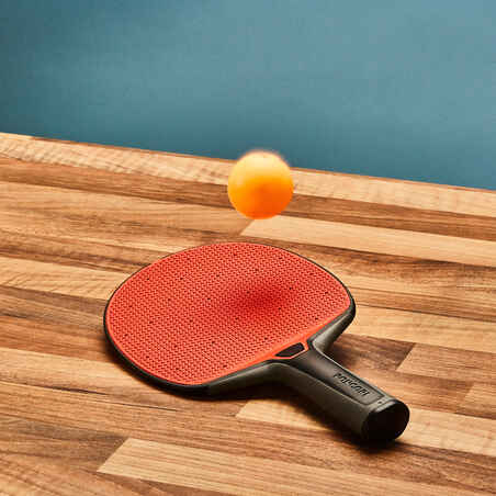 Pala ping pong exterior Pongori PPR 130 negro rojo