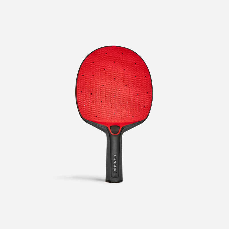 Pala ping pong exterior Pongori PPR 130 negro rojo
