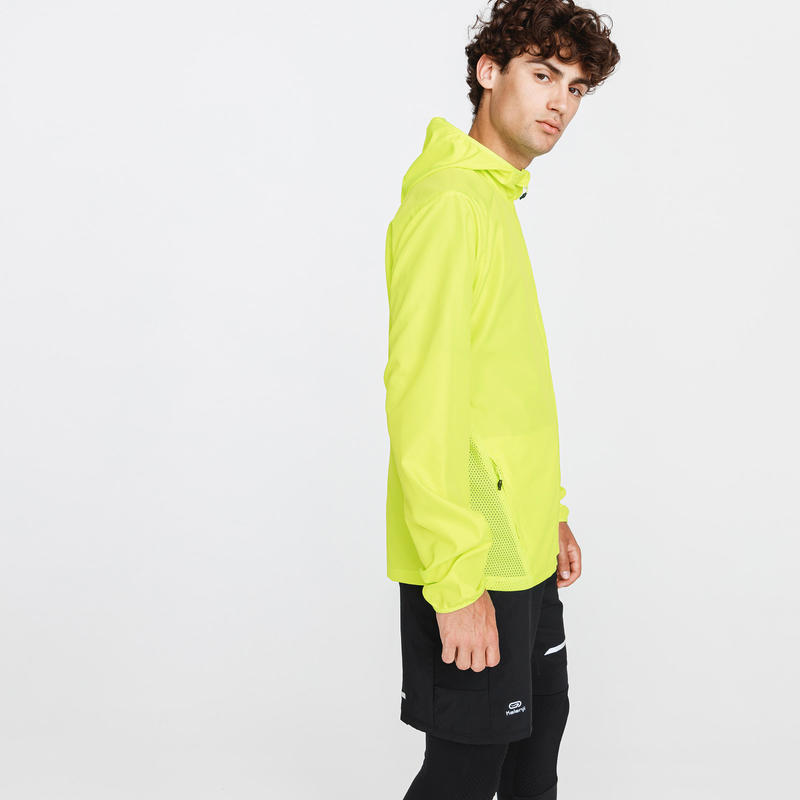 Download Men's Running Windproof Jacket Run Wind - neon acid yellow