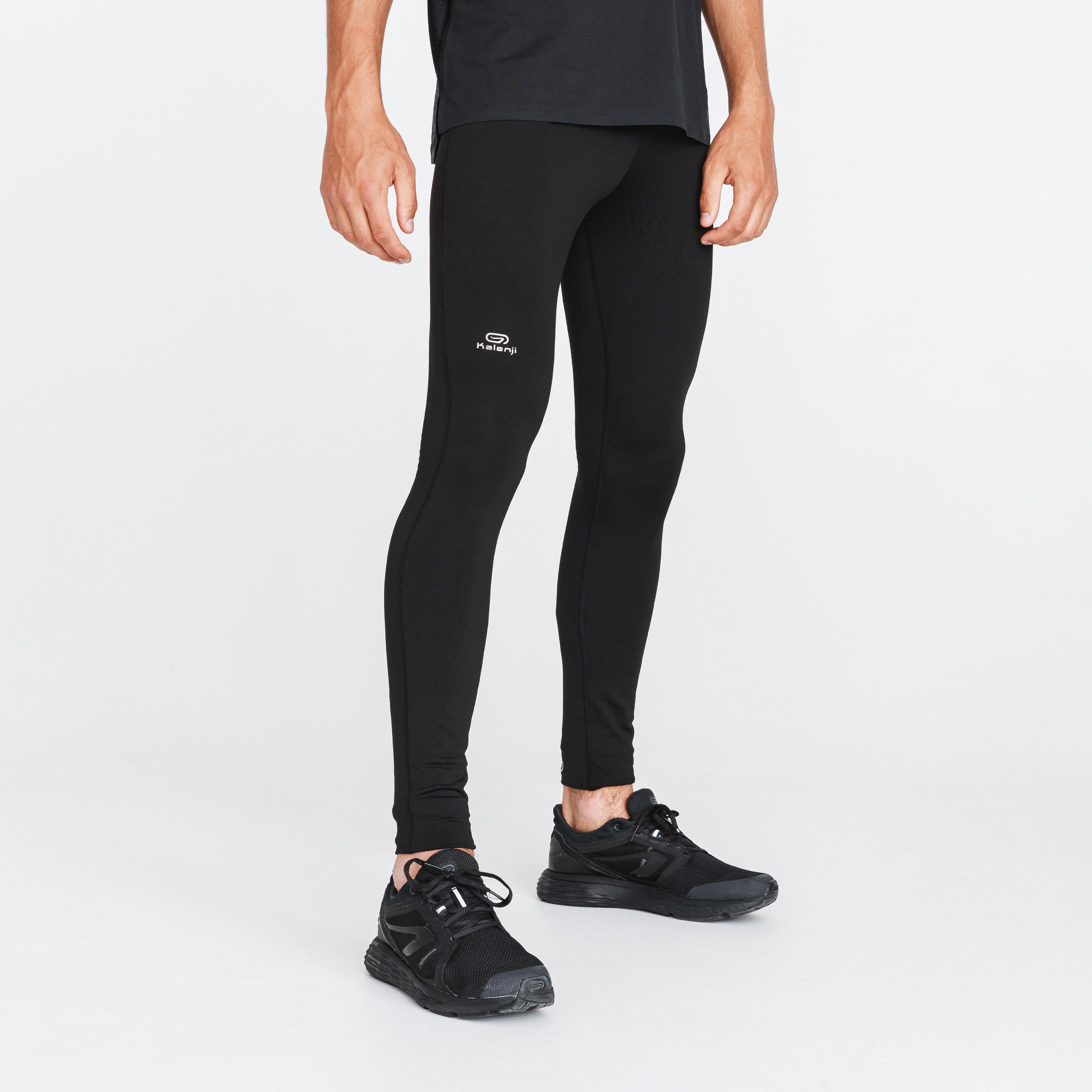 RUN WARM MEN'S RUNNING TIGHTS BLACK 