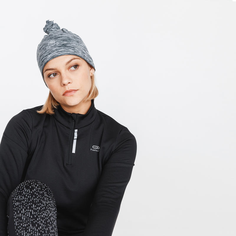 RUNNING NECK WARMER MOTTLED GREY Decathlon