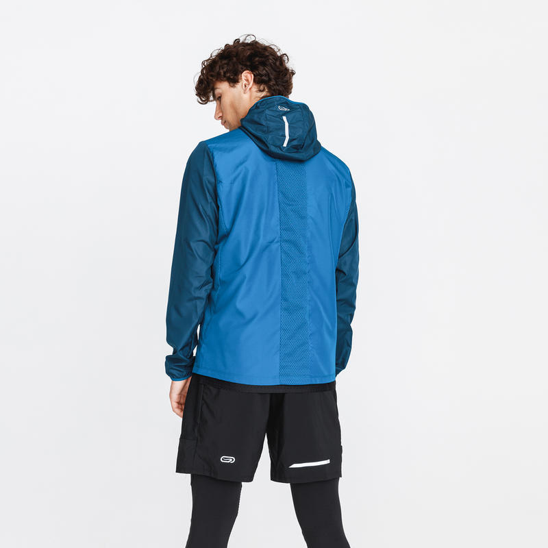 Download RUN WIND MEN'S RUNNING WINDPROOF JACKET - BLUE