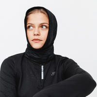 Tour de cou running chaud Homme Femme - KIPRUN Warm+ noir chine