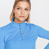 Zip Warm women's long-sleeved running T-shirt - blue
