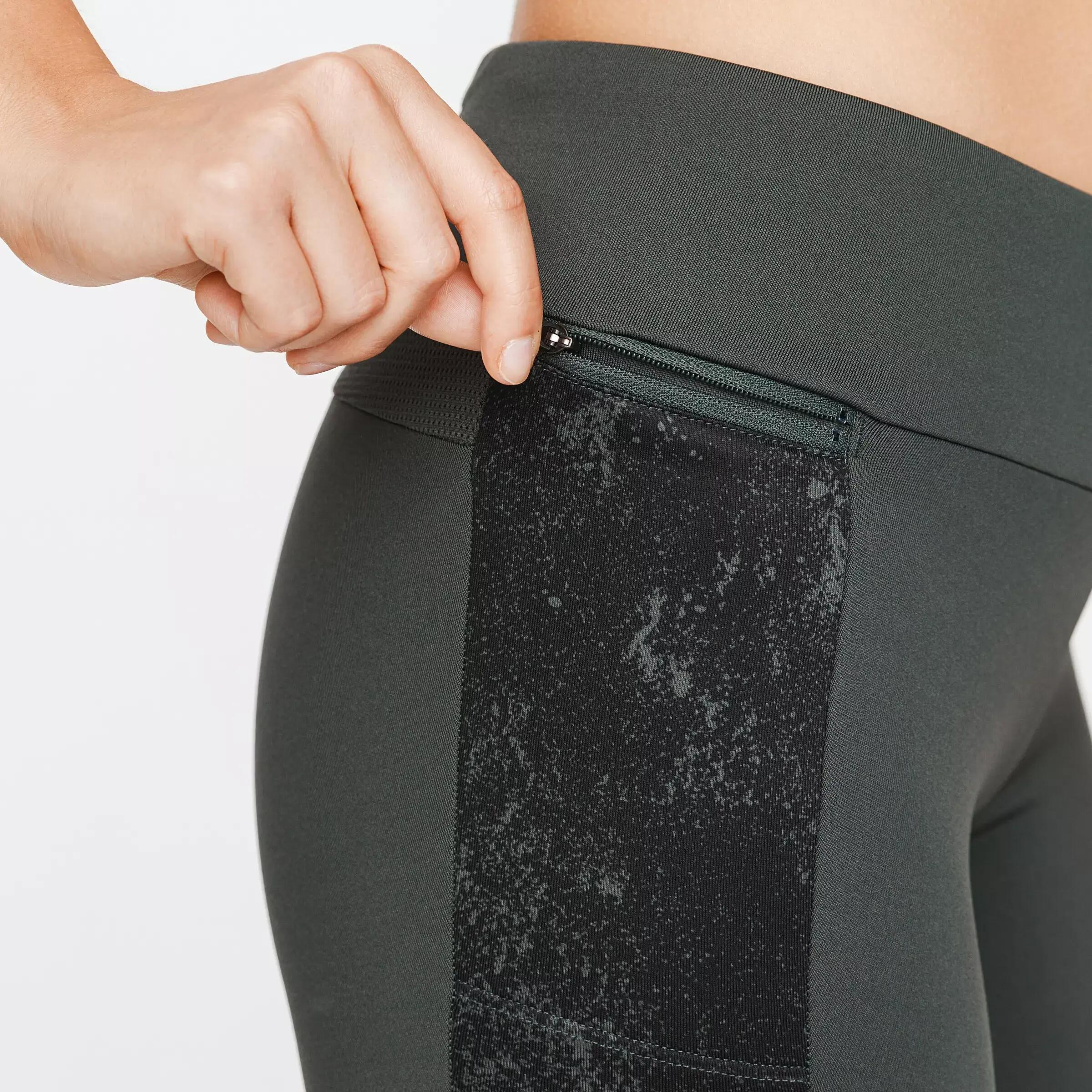Run Warm+ Women's Running Warm Tights - Khaki 5/6