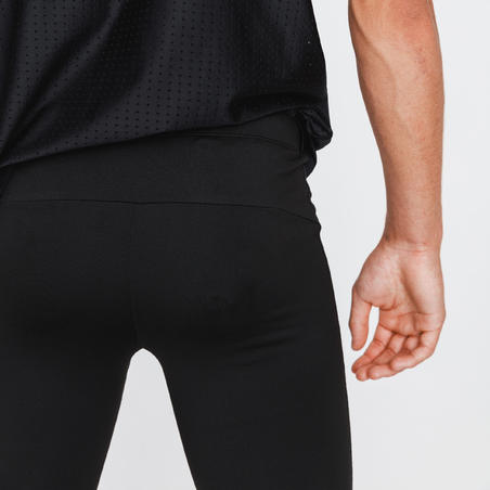 Чоловічі тайтси Run Warm для бігу - Чорні