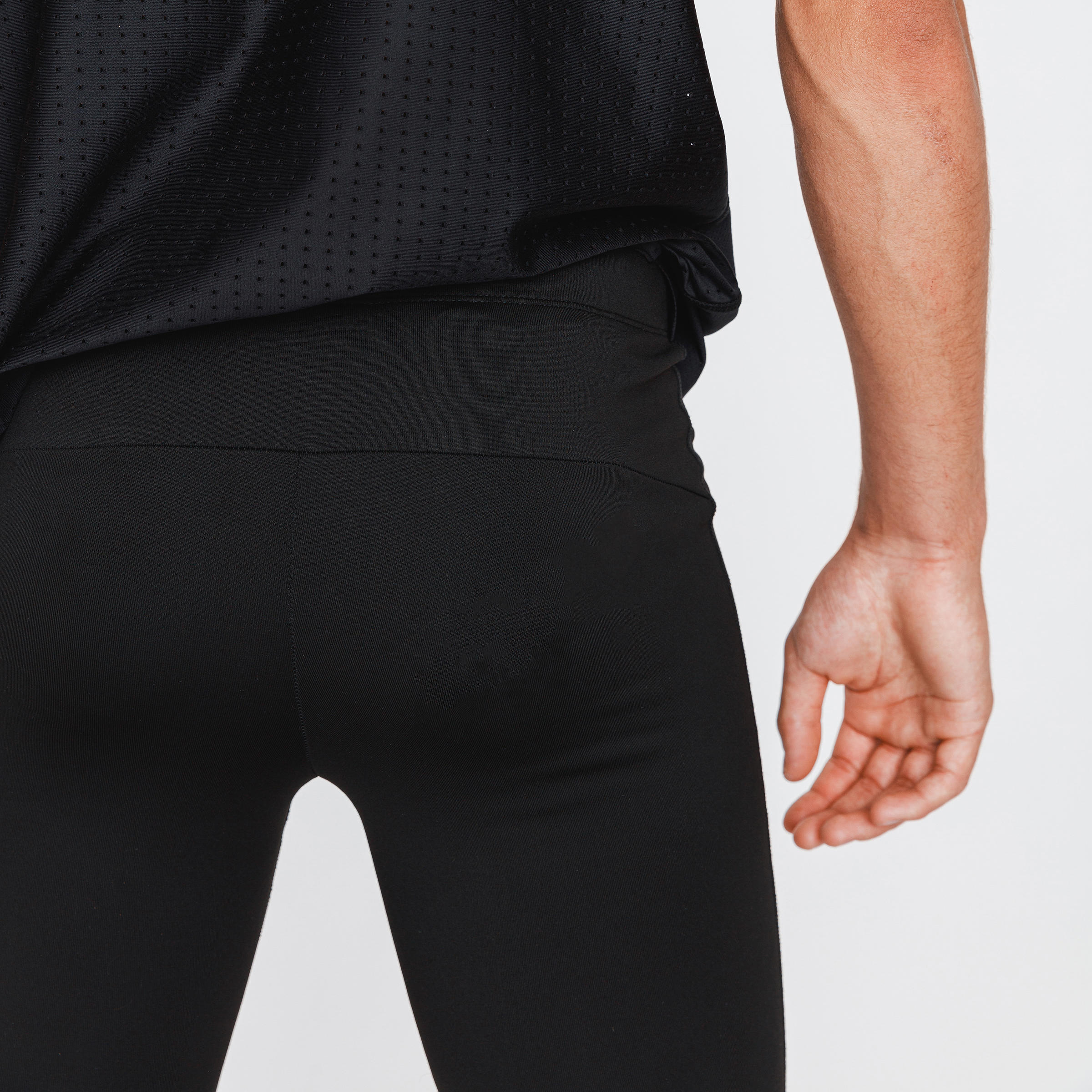 Men's Warm Running Tights -  Black - KALENJI