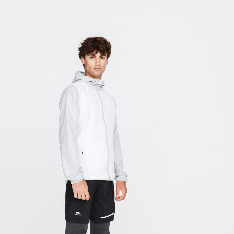 MEN RUN JACKET WIND HOOD WHITE CN